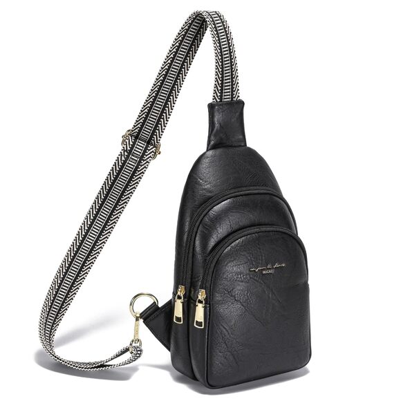 Handbags - 8996 Crossbody Sling Bags Fanny Packs Vegan Leather Purses Small Cross body